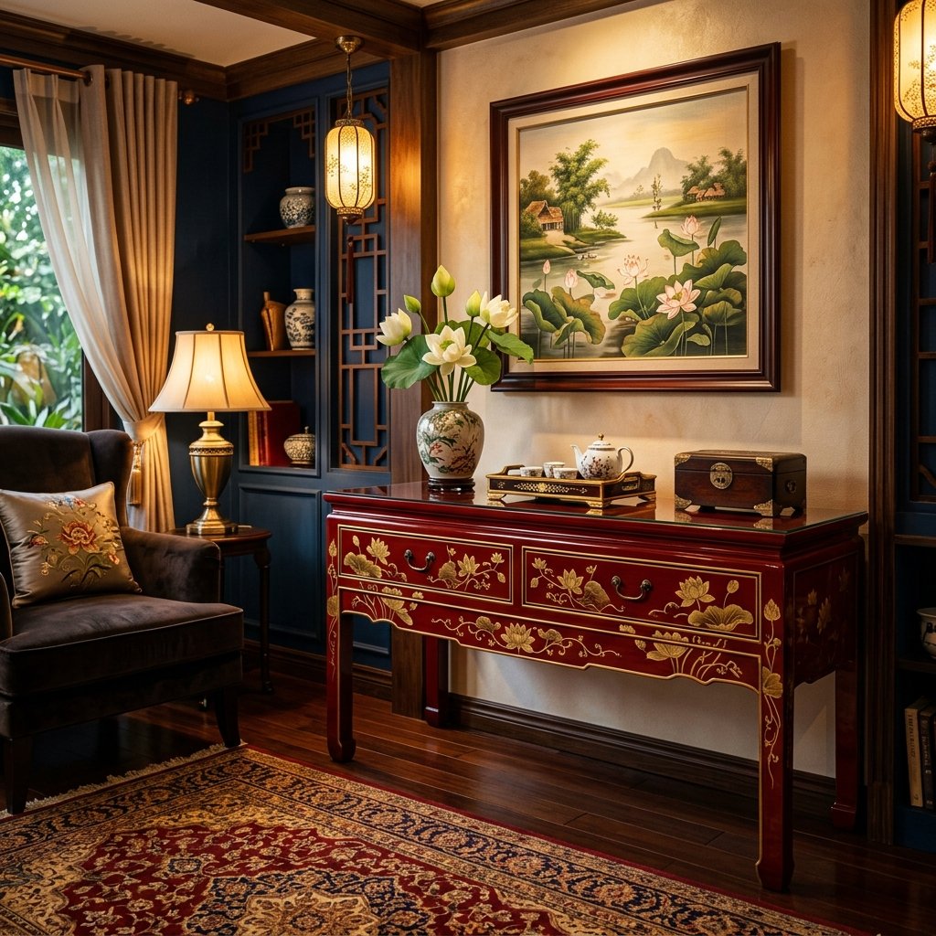 Bàn console sơn mài