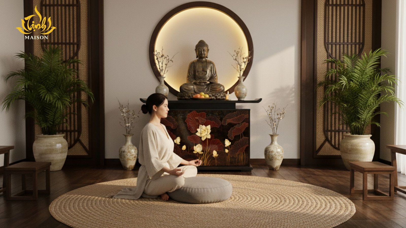 Tủ thờ sơn mài Liên An - Image 3