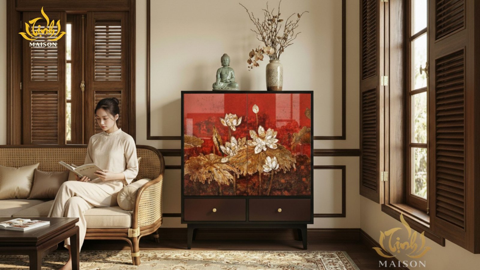 Tủ thờ sơn mài Liên Sơn No 02