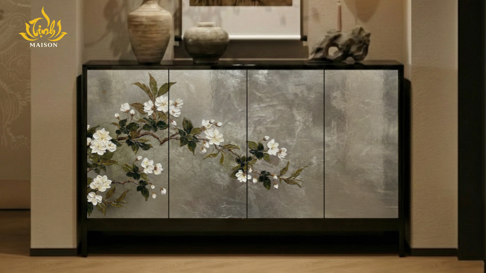 Tủ thờ sơn mài Kim Hoa