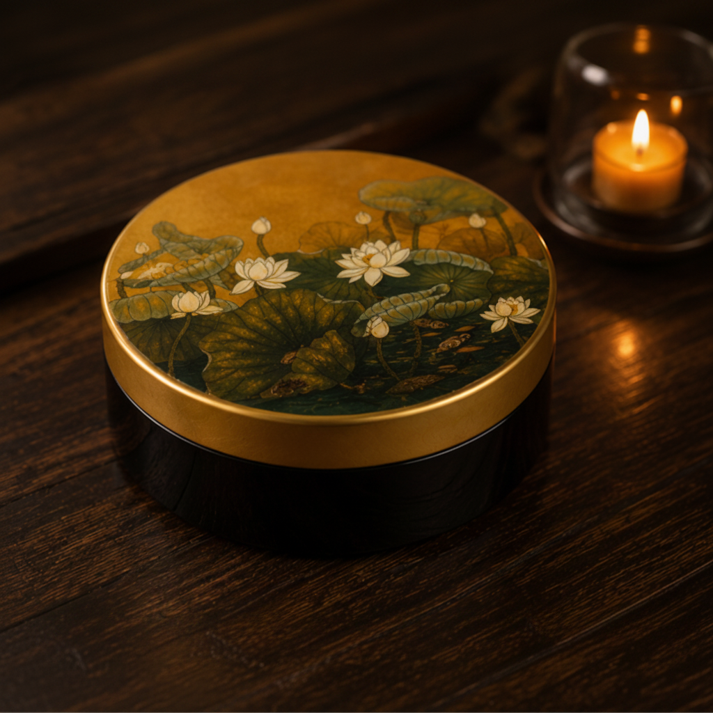 Hộp bánh trung thu sơn mài Bách Liên Dạ Nguyệt - Image 5