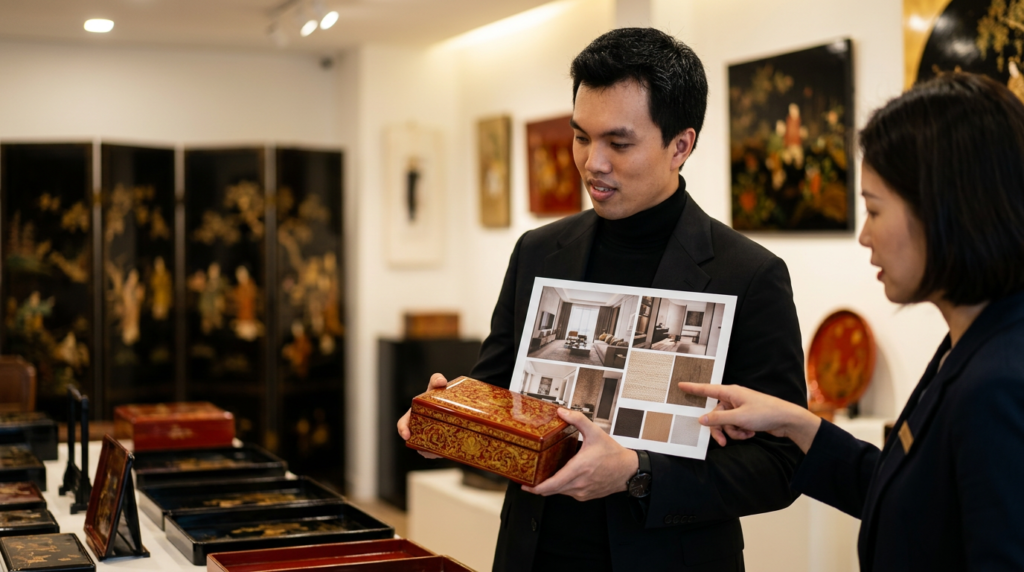Chọn sản phẩm sơn mài theo không gian hay theo cảm xúc trước?